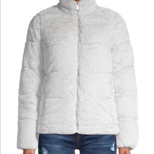 MARC NEW YORK PERFORMANCE Women’s Gray Faux Fur Puffer Jacket